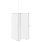 vidaXL Badewannenbildschirm Matt 120 x 70 x 137 cm Aluminium