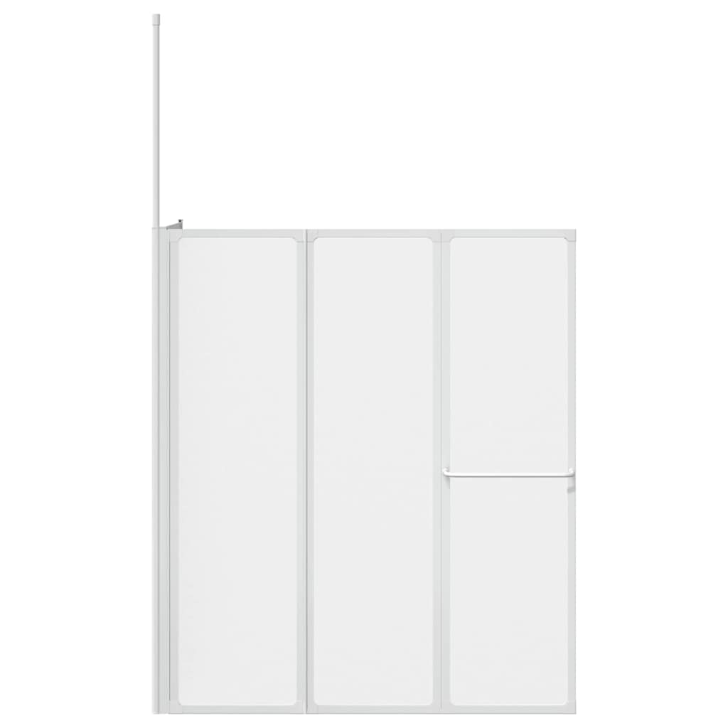 vidaXL Badewannenbildschirm Matt 120 x 70 x 137 cm Aluminium