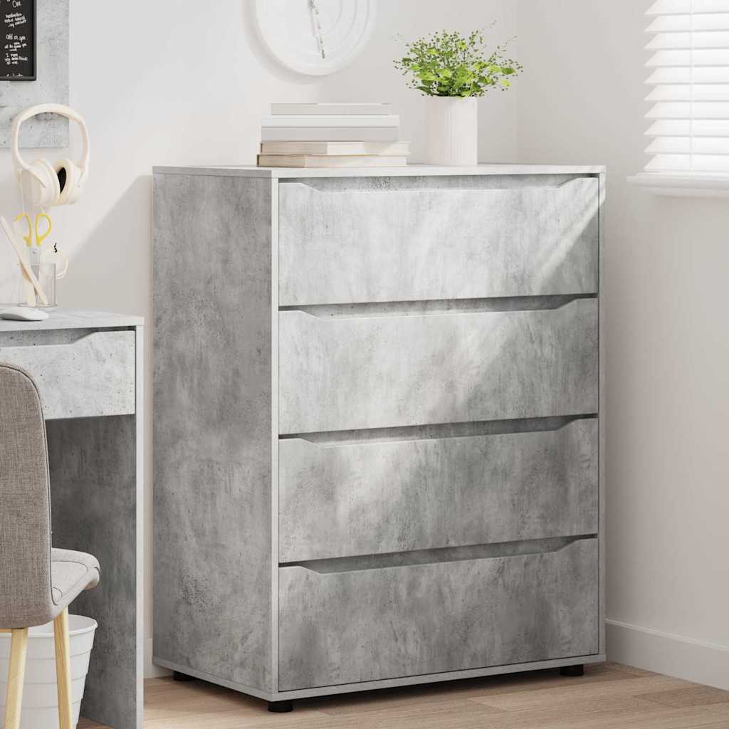 vidaXL Stauraumschränke Beton Grau 80 x 48 x 105 cm Holzwerkstoff