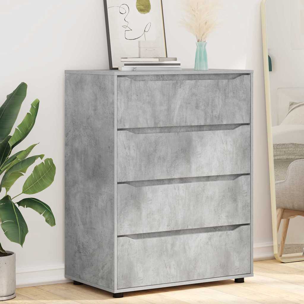 vidaXL Stauraumschränke Beton Grau 80 x 48 x 105 cm Holzwerkstoff