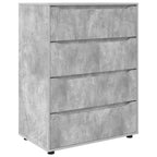 vidaXL Stauraumschränke Beton Grau 80 x 48 x 105 cm Holzwerkstoff