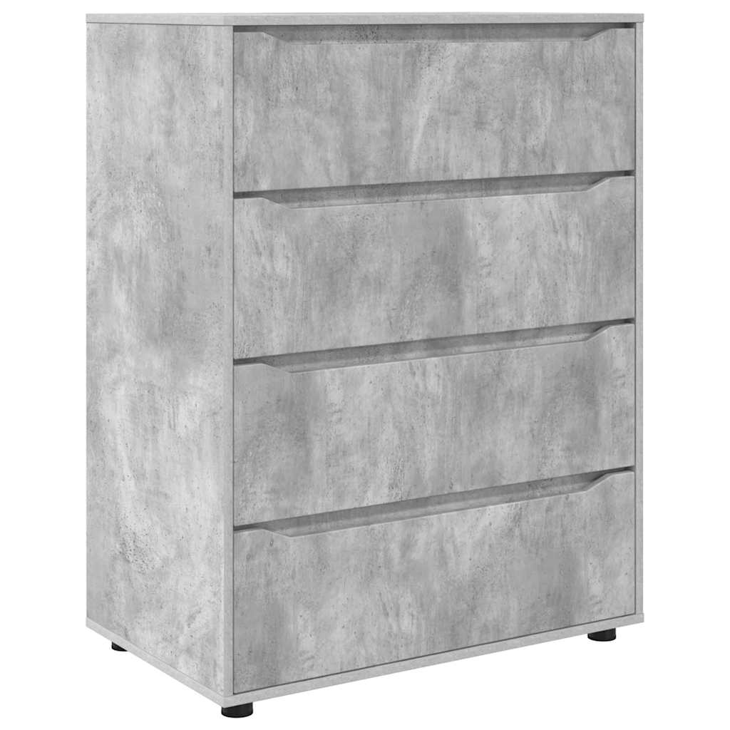 vidaXL Stauraumschränke Beton Grau 80 x 48 x 105 cm Holzwerkstoff