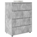vidaXL Stauraumschränke Beton Grau 80 x 48 x 105 cm Holzwerkstoff