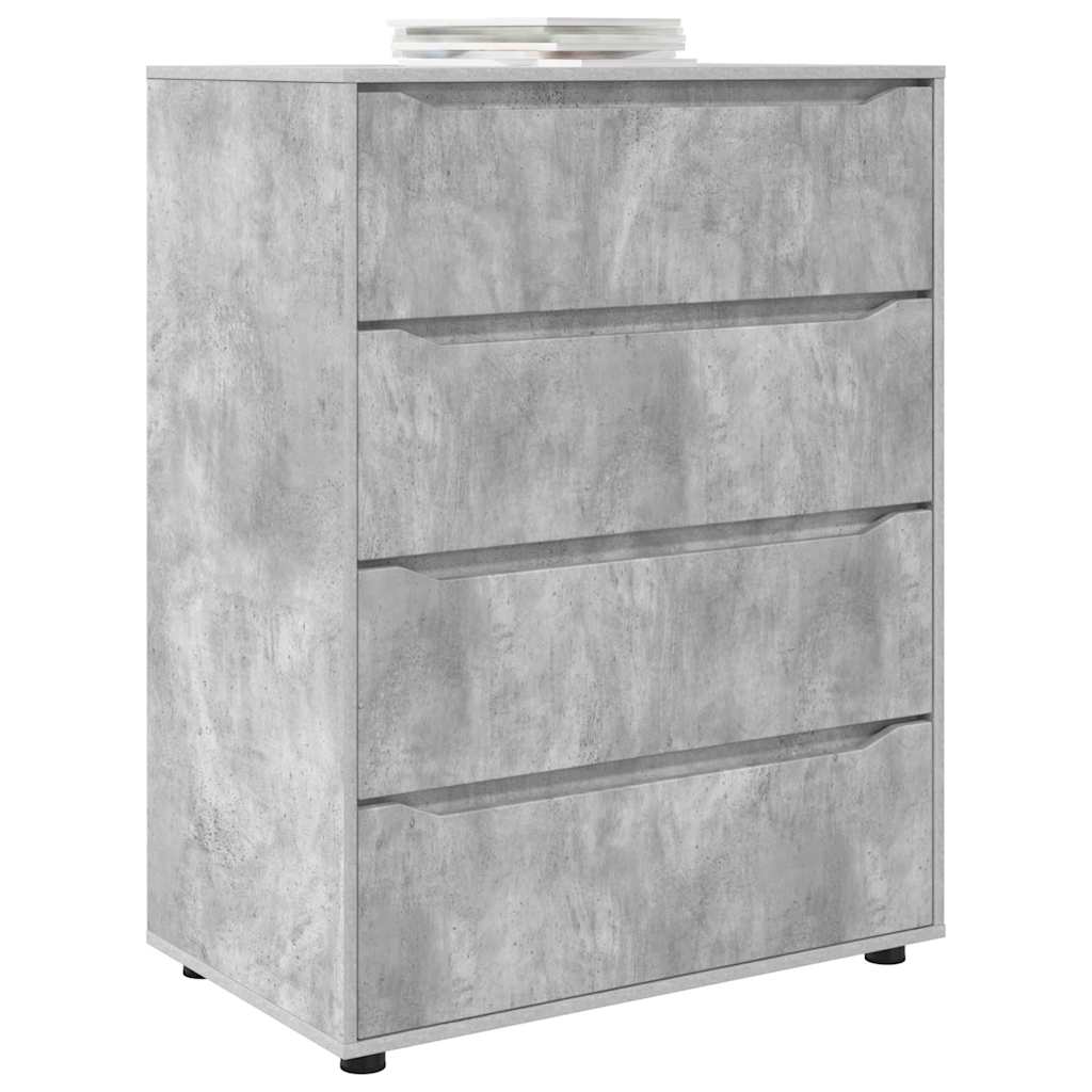 vidaXL Stauraumschränke Beton Grau 80 x 48 x 105 cm Holzwerkstoff