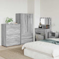 vidaXL Stauraumschränke Graues Sonoma 80 x 48 x 105 cm Holzwerkstoff