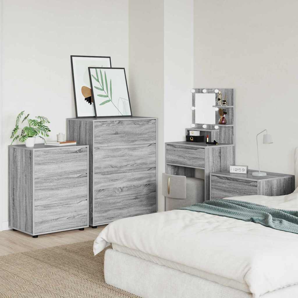 vidaXL Stauraumschränke Graues Sonoma 80 x 48 x 105 cm Holzwerkstoff