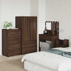 vidaXL Stauraumschränke Braun Eichen-Optik 60 x 48 x 105 cm