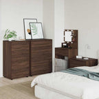vidaXL Stauraumschränke Braun Eichen-Optik 60 x 48 x 105 cm