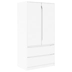 vidaXL Kleiderschrank mit Tür Weiß 79,5 x 49 x 156 cm Holzwerkstoff