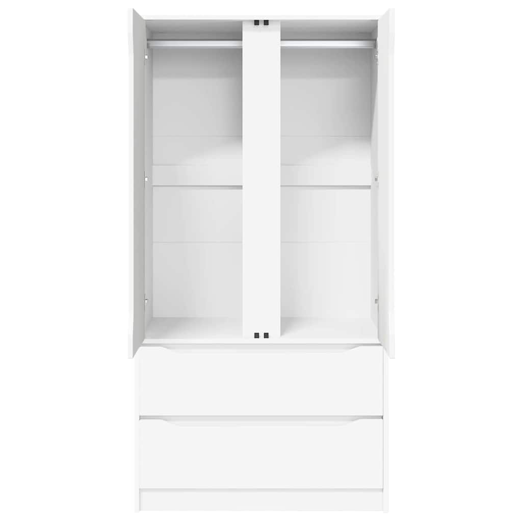 vidaXL Kleiderschrank mit Tür Weiß 79,5 x 49 x 156 cm Holzwerkstoff
