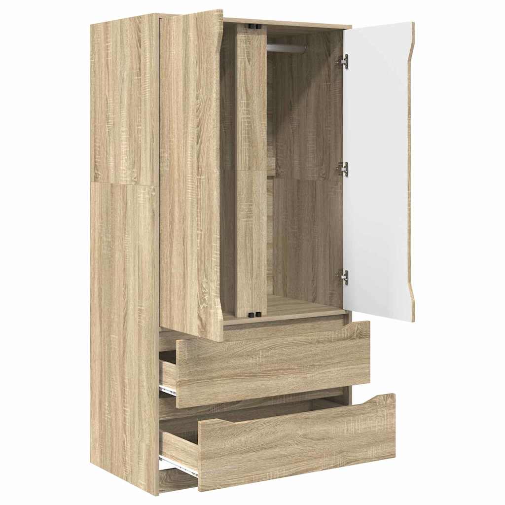 vidaXL Kleiderschrank Sonoma-Eiche 79,5 x 49 x 156 cm Holzwerkstoff