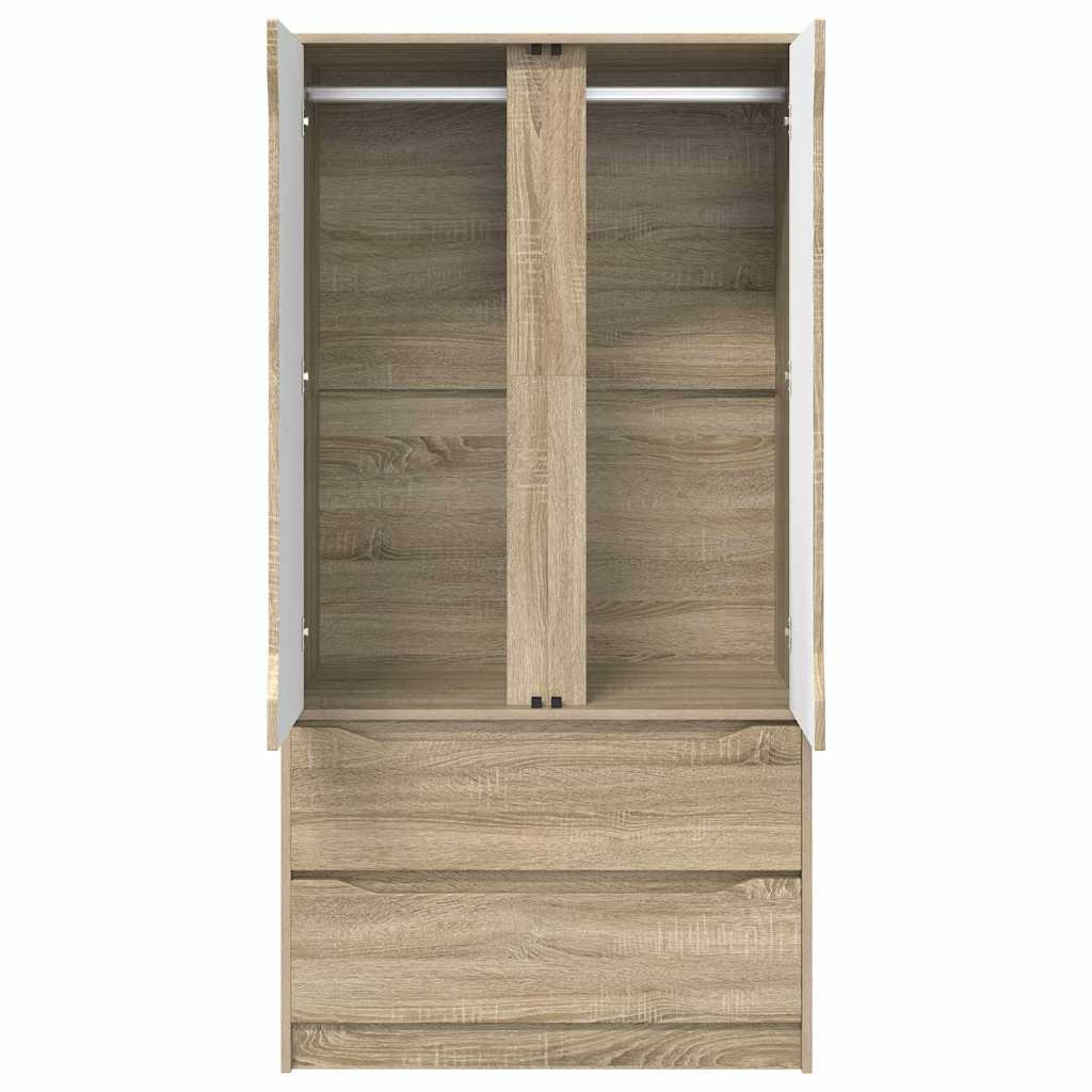 vidaXL Kleiderschrank Sonoma-Eiche 79,5 x 49 x 156 cm Holzwerkstoff