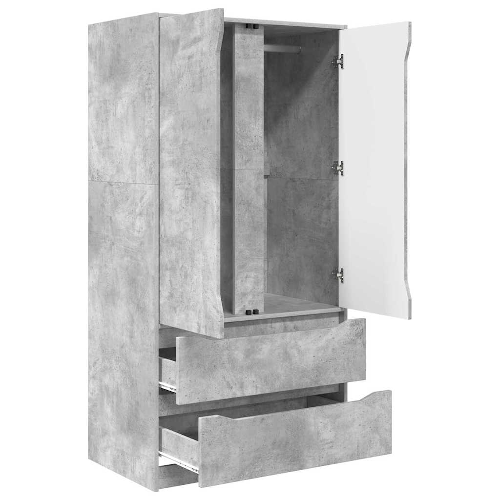 vidaXL Kleiderschrank Betongrau 79,5 x 49 x 156 cm Holzwerkstoff