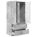 vidaXL Kleiderschrank Betongrau 79,5 x 49 x 156 cm Holzwerkstoff