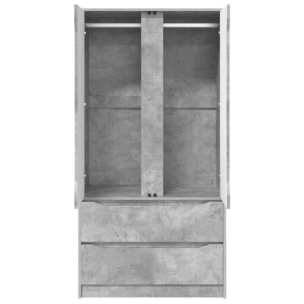 vidaXL Kleiderschrank Betongrau 79,5 x 49 x 156 cm Holzwerkstoff