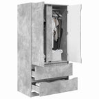 vidaXL Kleiderschrank Betongrau 79,5 x 49 x 156 cm Holzwerkstoff