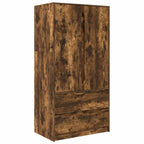vidaXL Kleiderschrank mit Tür Geräucherte Eiche 79,5 x 49 x 156 cm