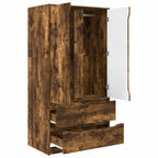 vidaXL Kleiderschrank mit Tür Geräucherte Eiche 79,5 x 49 x 156 cm