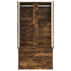 vidaXL Kleiderschrank mit Tür Geräucherte Eiche 79,5 x 49 x 156 cm