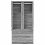 vidaXL Kleiderschrank Graues Sonoma 79,5 x 49 x 156 cm Holzwerkstoff