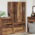 vidaXL Kleiderschrank mit Tür Altholz 79,5 x 49 x 156 cm Holzwerkstoff