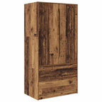 vidaXL Kleiderschrank mit Tür Altholz 79,5 x 49 x 156 cm Holzwerkstoff