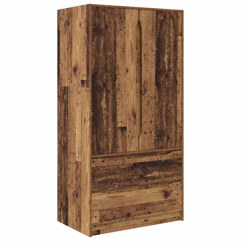 vidaXL Kleiderschrank mit Tür Altholz 79,5 x 49 x 156 cm Holzwerkstoff
