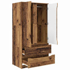 vidaXL Kleiderschrank mit Tür Altholz 79,5 x 49 x 156 cm Holzwerkstoff