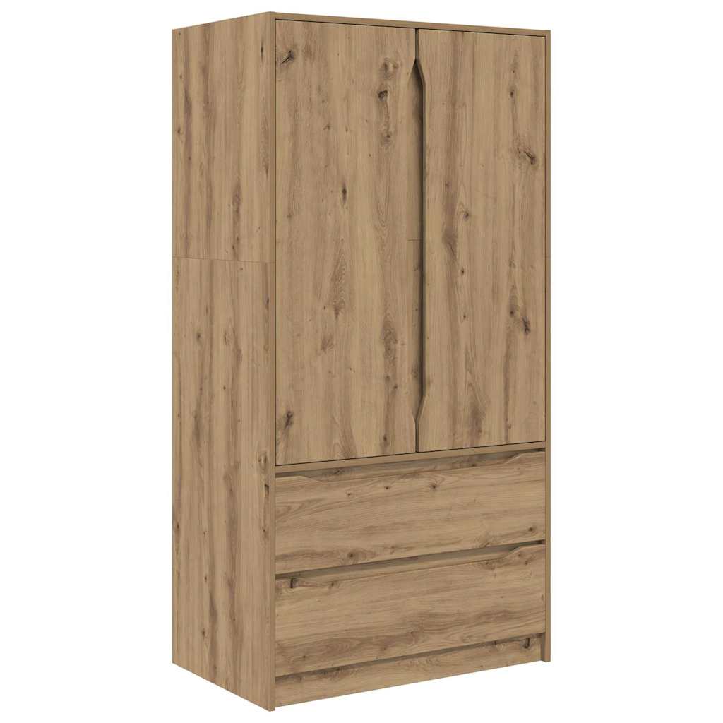 vidaXL Kleiderschrank Artisan-Eiche 79,5 x 49 x 156 cm Holzwerkstoff