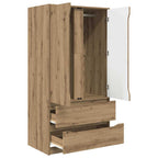 vidaXL Kleiderschrank Artisan-Eiche 79,5 x 49 x 156 cm Holzwerkstoff