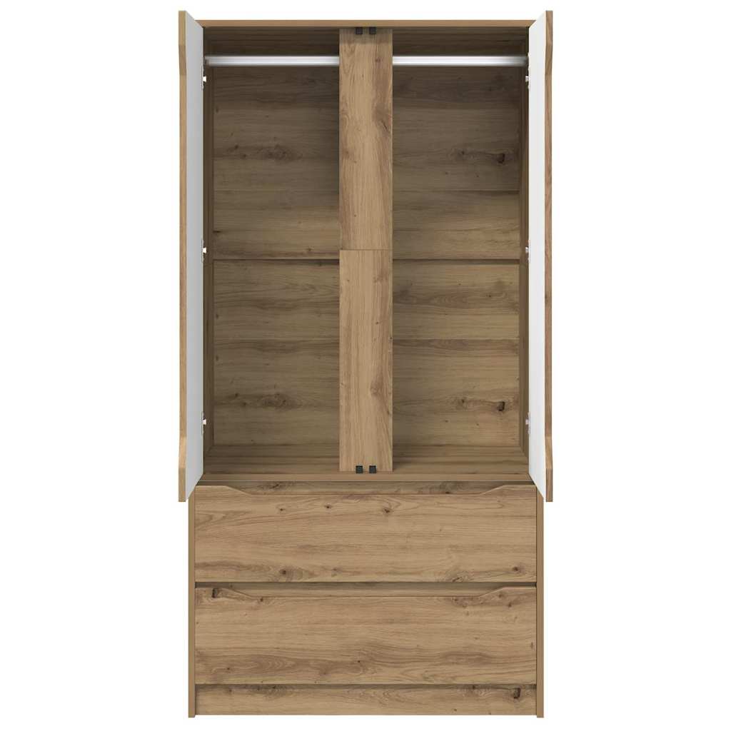 vidaXL Kleiderschrank Artisan-Eiche 79,5 x 49 x 156 cm Holzwerkstoff