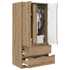 vidaXL Kleiderschrank Artisan-Eiche 79,5 x 49 x 156 cm Holzwerkstoff