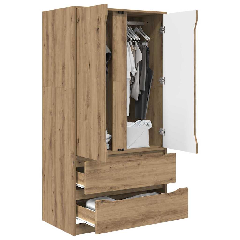 vidaXL Kleiderschrank Artisan-Eiche 79,5 x 49 x 156 cm Holzwerkstoff