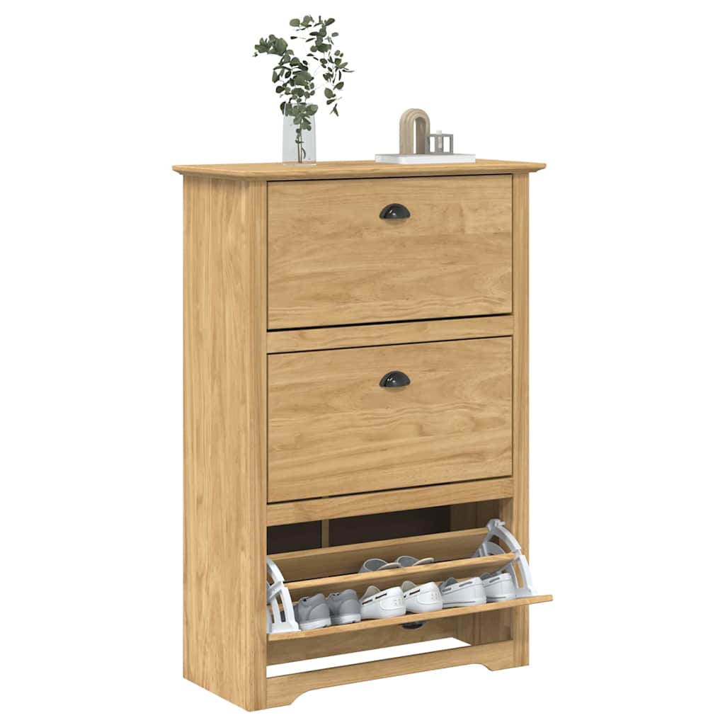 vidaXL Schuhregal BODO Honigbraun 80 x 35 x 118 cm Holzwerkstoff