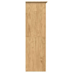 vidaXL Kleiderschrank mit Speicher BODO Honigbraun 146 x 53,5 x 173 cm
