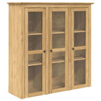 vidaXL Schrank mit Glastüren BODO Honigbraun 115,5 x 38,5 x 117,7 cm
