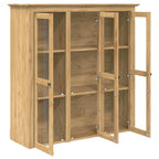 vidaXL Schrank mit Glastüren BODO Honigbraun 115,5 x 38,5 x 117,7 cm