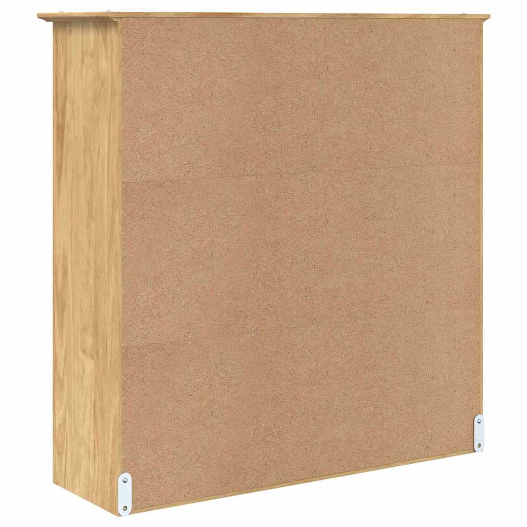 vidaXL Schrank mit Glastüren BODO Honigbraun 115,5 x 38,5 x 117,7 cm