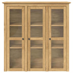 vidaXL Schrank mit Glastüren BODO Honigbraun 115,5 x 38,5 x 117,7 cm