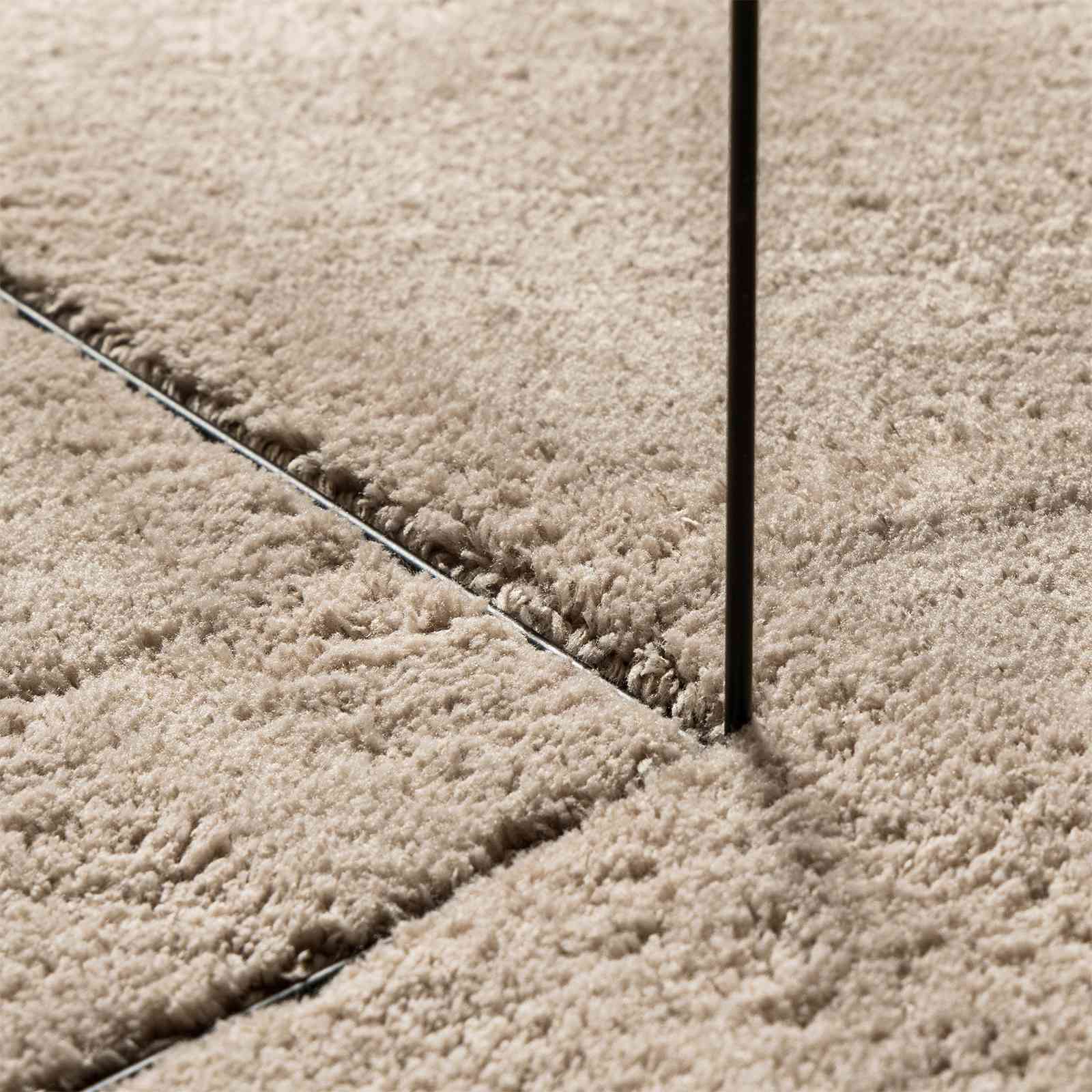 vidaXL Mittlerer Flor weicher und waschbarer Teppich HUARTE Sand