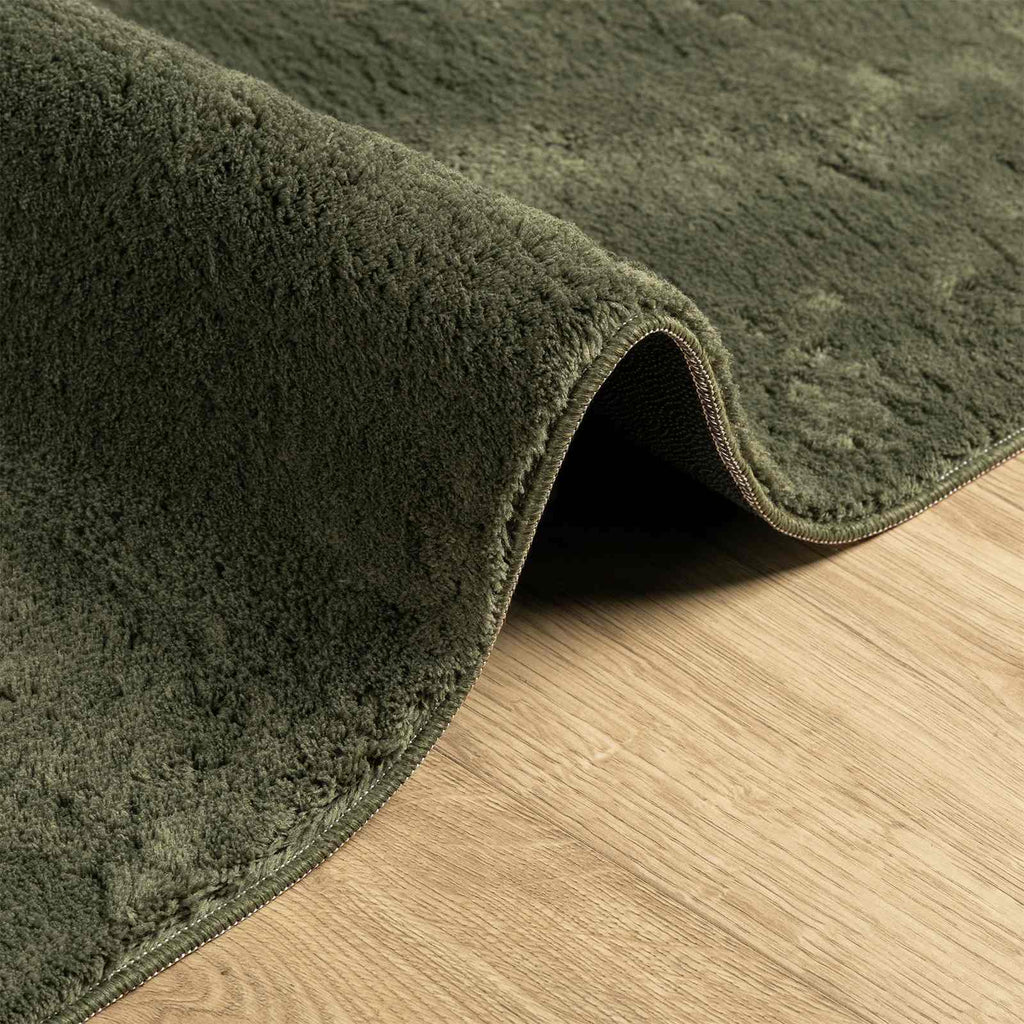 vidaXL Mittlerer Flor weicher und waschbarer Teppich HUARTE Waldgrün
