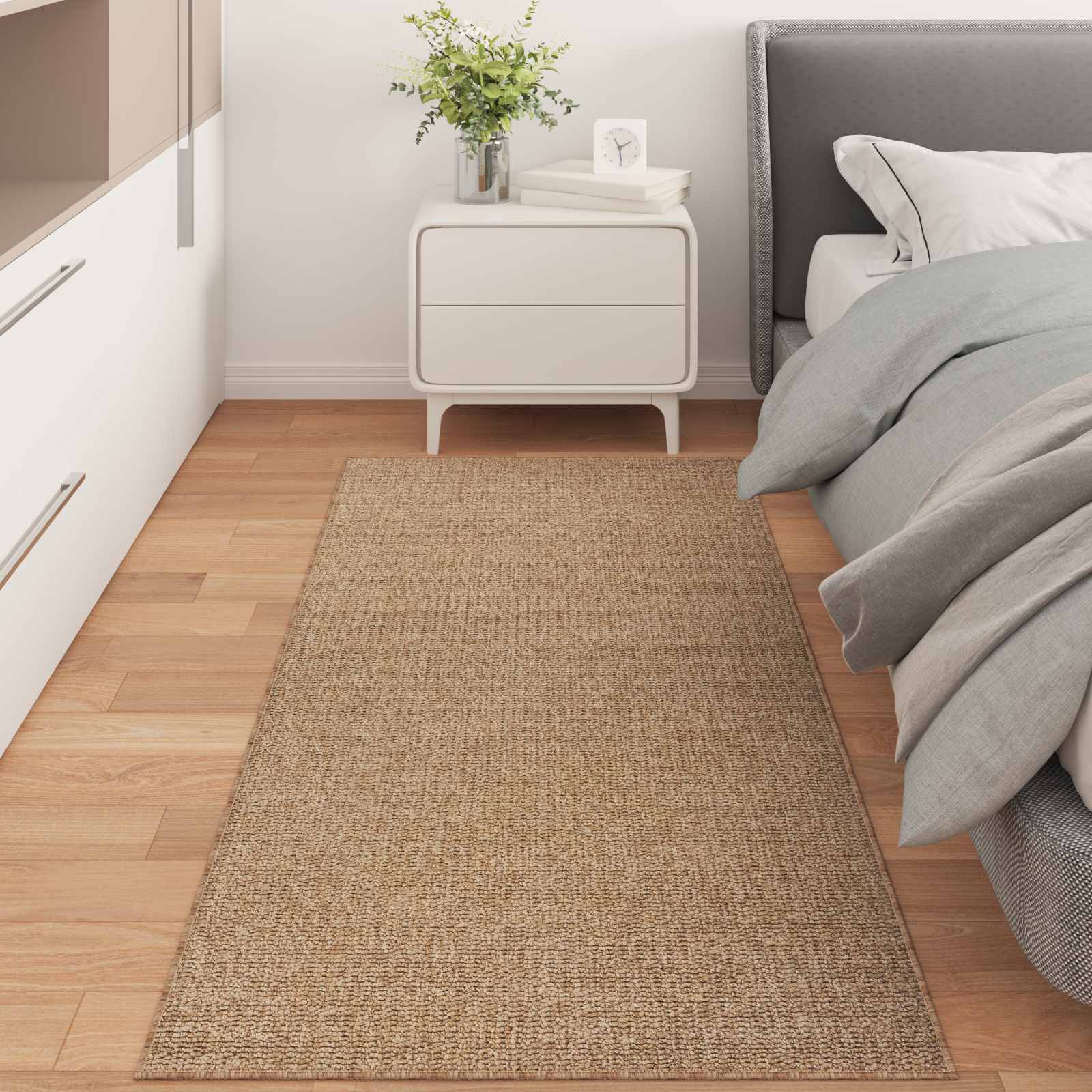 vidaXL Bereichsteppiche Rechtwinklig AGIRA Natur 150 x 80 cm Polyester