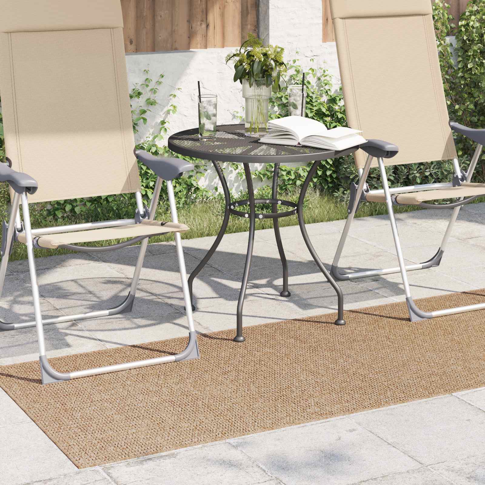 vidaXL Bereichsteppiche Rechtwinklig AGIRA Natur 150 x 80 cm Polyester