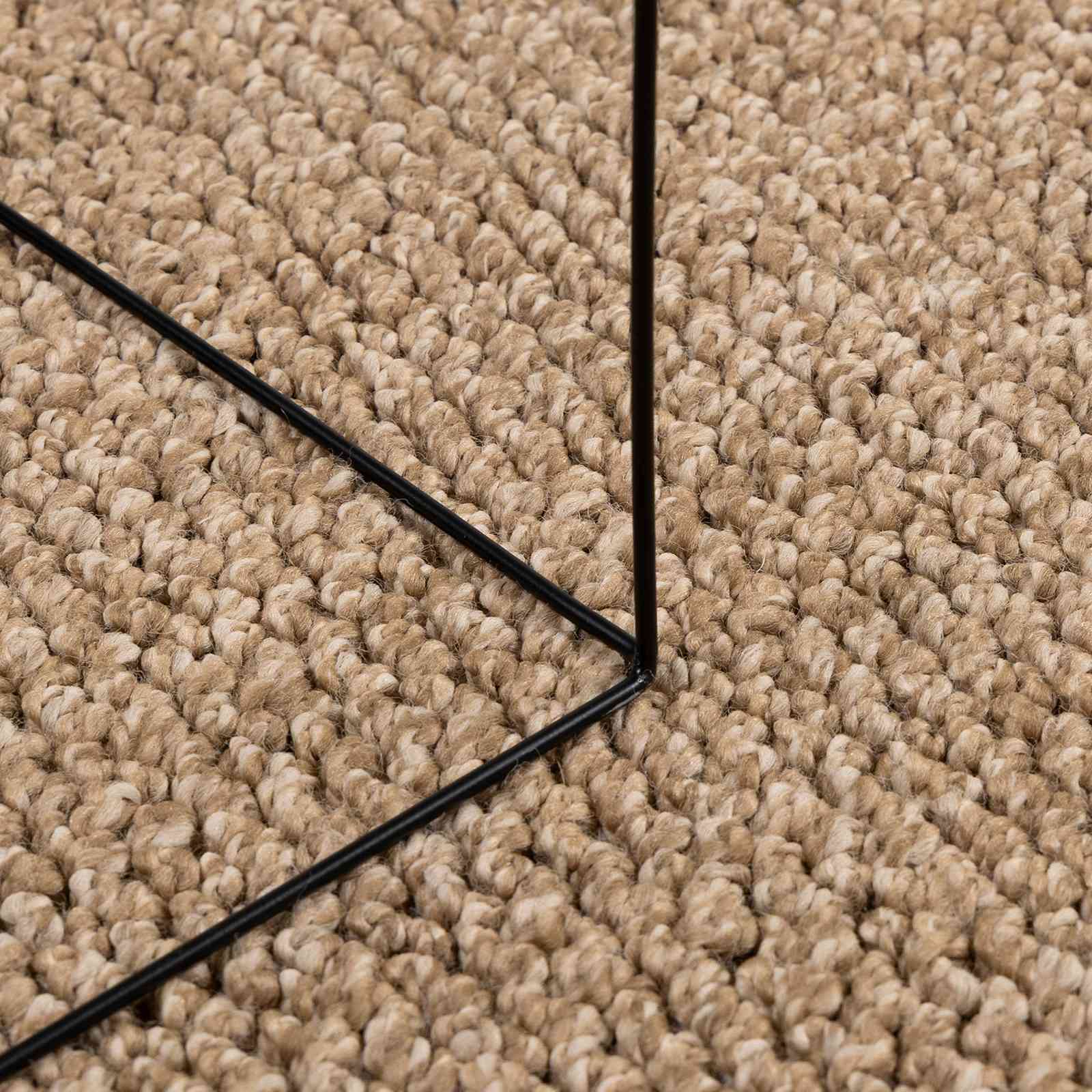 vidaXL Bereichsteppiche Quadratisch AGIRA Natur 120 x 120 cm Polyester
