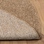 vidaXL Bereichsteppiche Rund AGIRA Natur Ø 120 CM Polyester