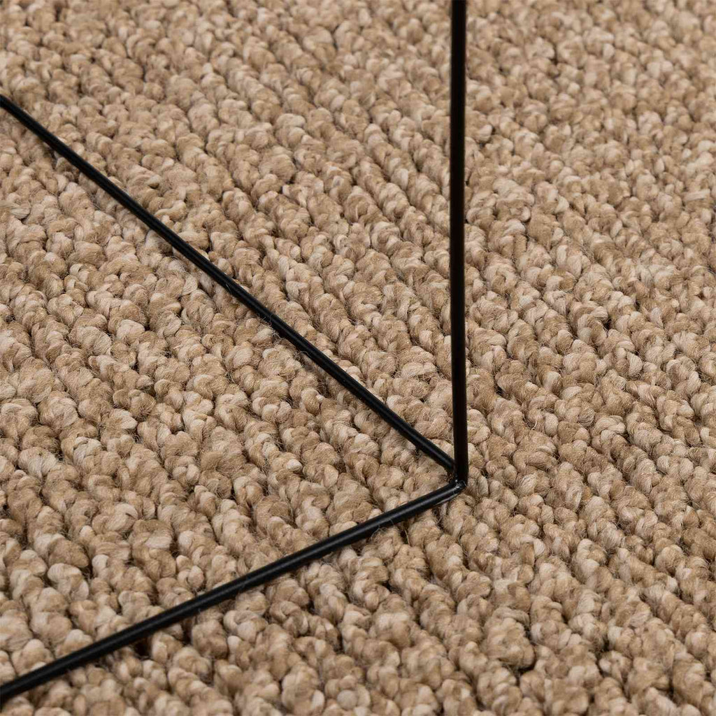 vidaXL Bereichsteppiche Rund AGIRA Natur Ø 120 CM Polyester