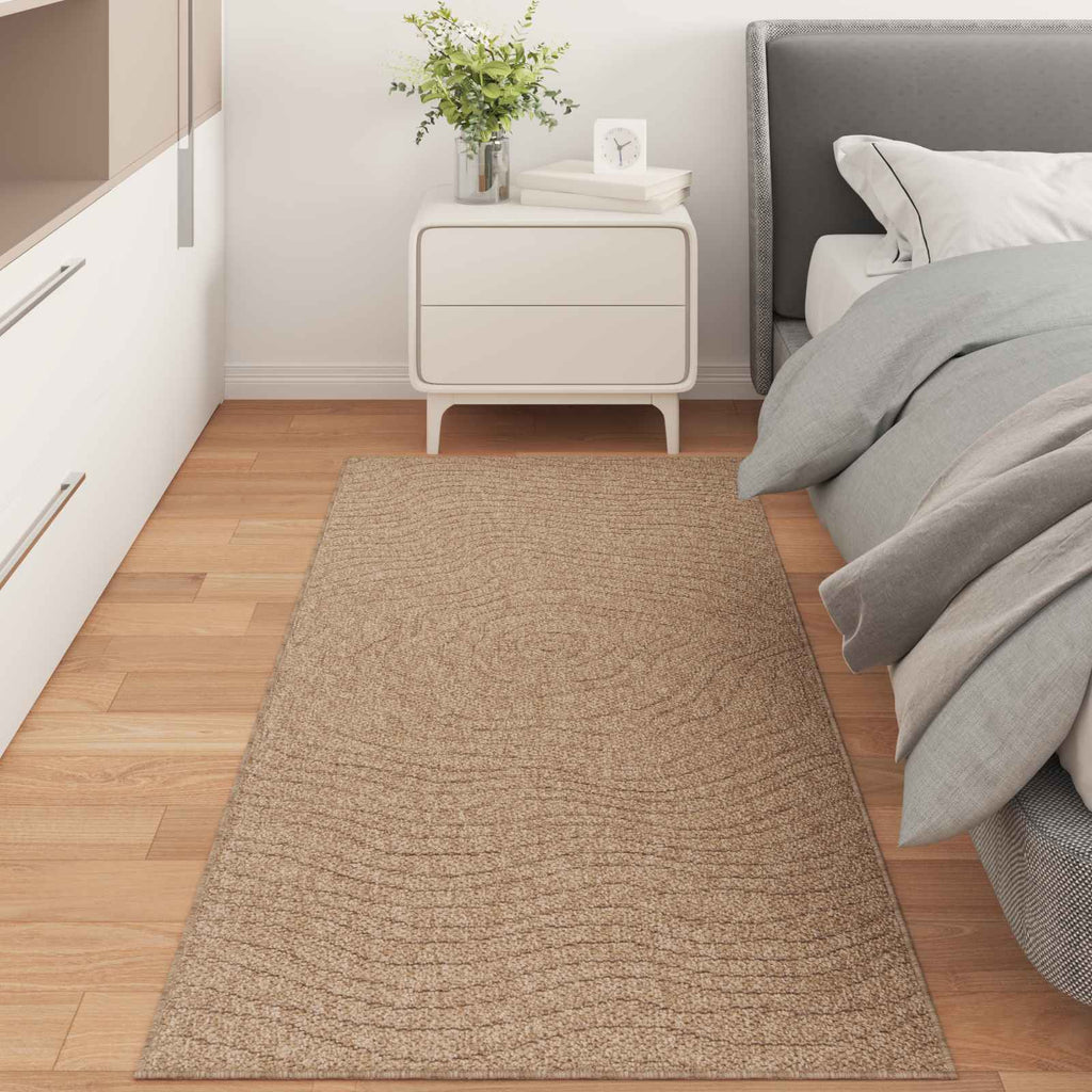 vidaXL Bereichsteppiche Moiré AGIRA Natur 150 x 80 cm Polyester