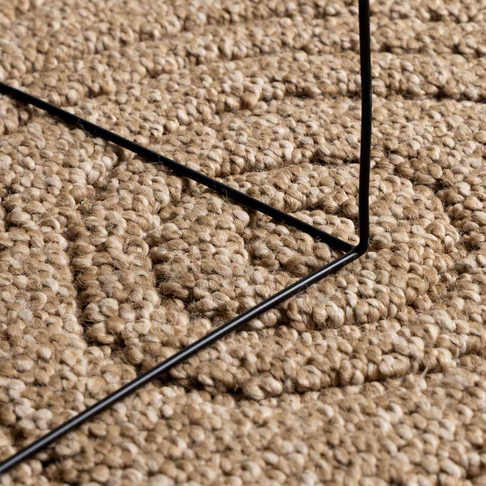 vidaXL Bereichsteppiche Rund Moiré AGIRA Natur Ø 120 CM Polyester