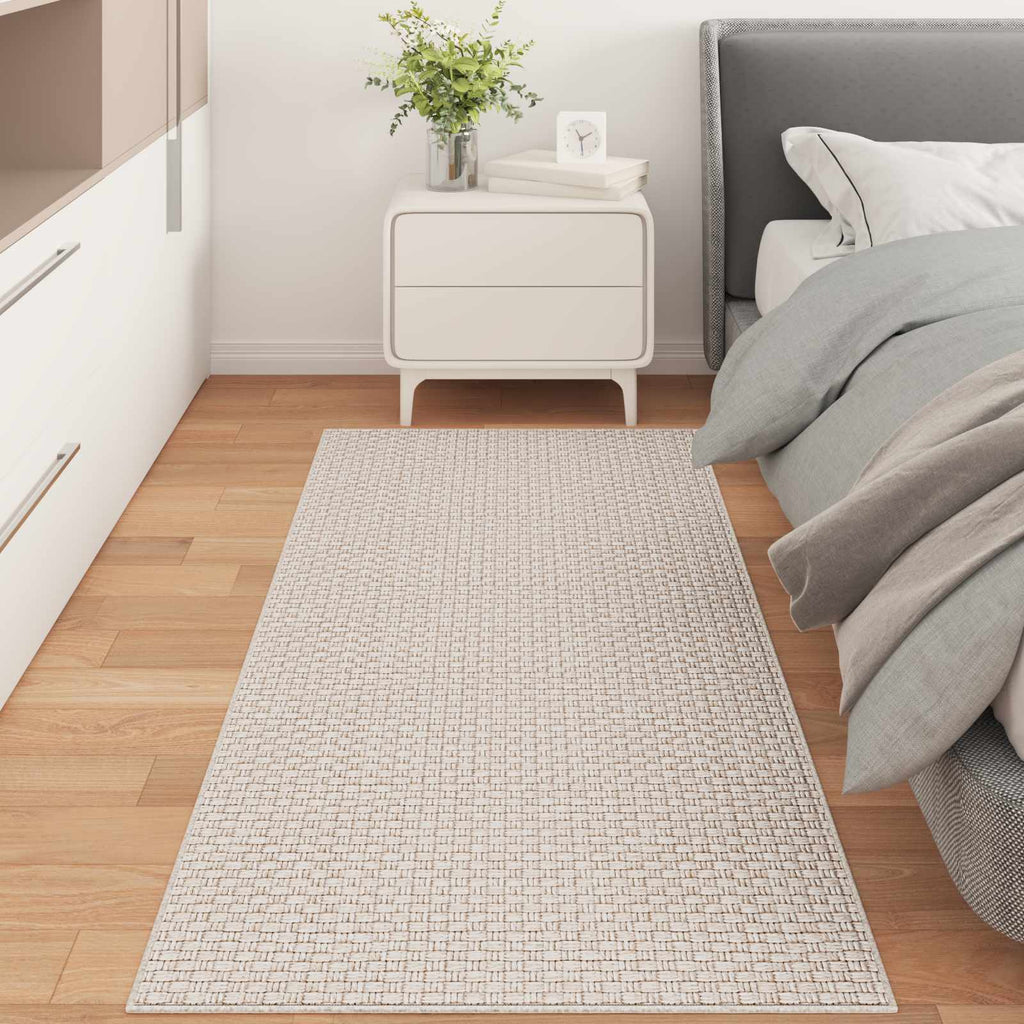 vidaXL Bereichsteppiche Rechtwinklig FARO Creme 150 x 80 cm Polyester