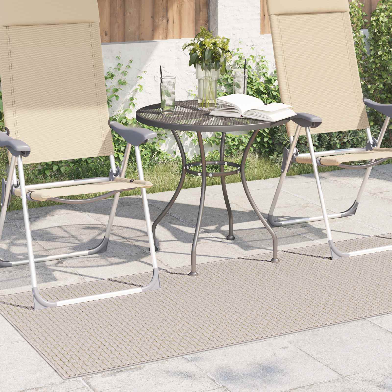 vidaXL Bereichsteppiche Rechtwinklig FARO Creme 150 x 80 cm Polyester